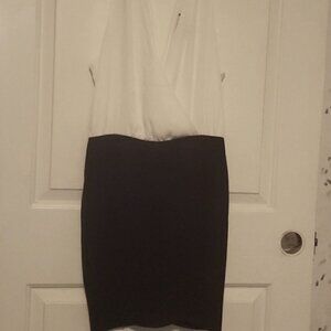 White and Navy Dress